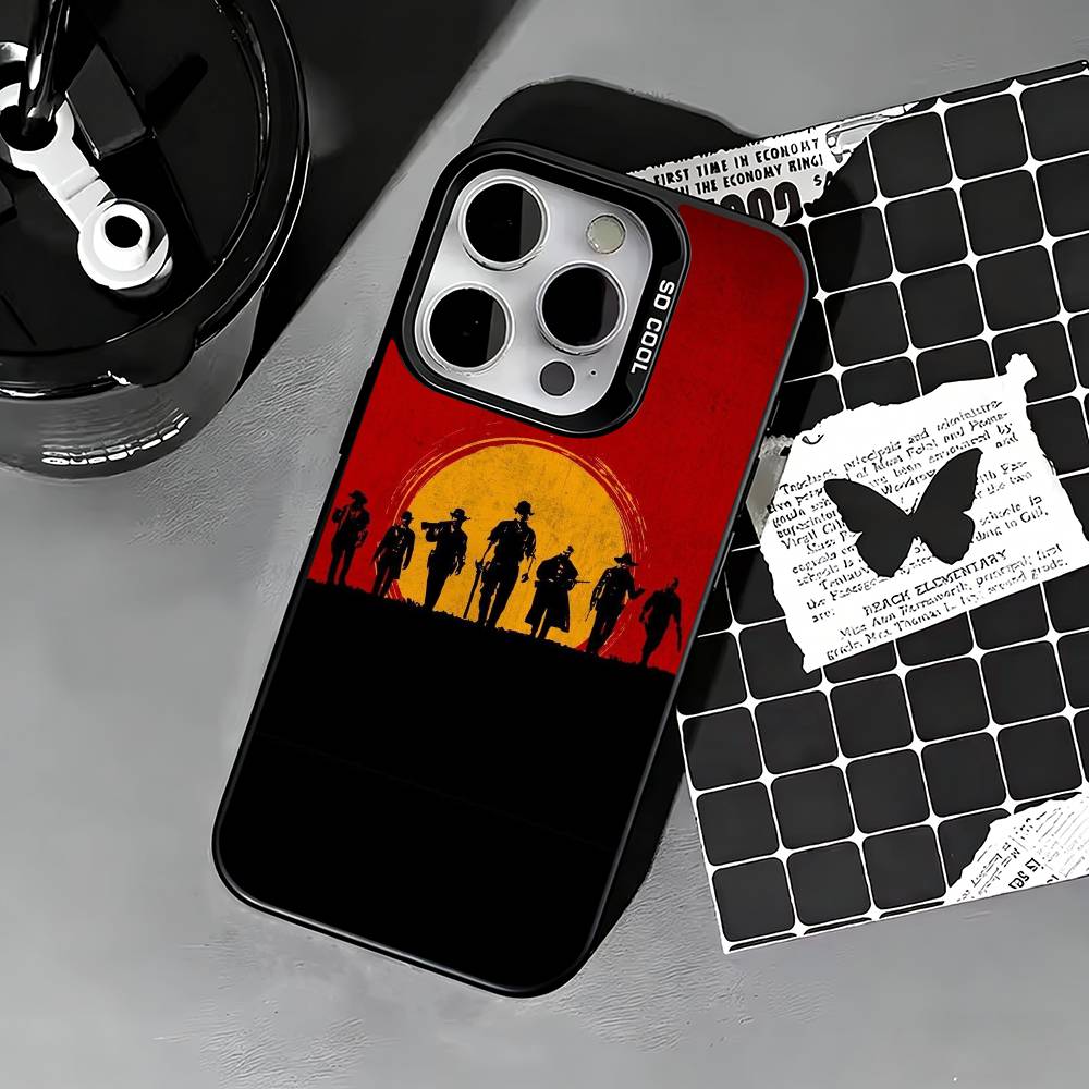 RDR2-Arthur Morgan Phone Case For iPhone 17,16,15,14,13,12,11 Plus,Pro Max,XS,Colored silver phone case