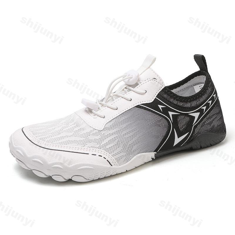 

Fashion Outdoor Fitness Hiking Barefoot Fashion Casual Shoe for Men 2025 New Comfortable Lightweight Non Slip Breathable Hiking Sneakers 35 черный белый