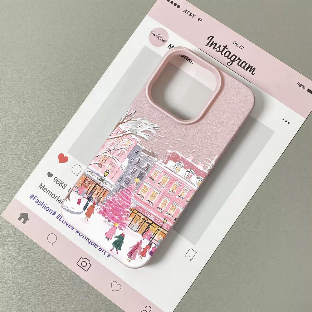 Розовый Рождественский Елка Новогоднее Издание Чехол для Телефона Для iPhone 17 17Air 16 15 14 Plus 13 12 11 Pro Max Силиконовый Мягкий TPU Чехол iphone 12 gray