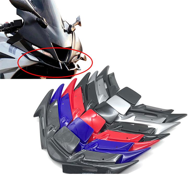 For YAMAHA Motorcycle Front Aerodynamic Fairing Winglets Carbon Fiber Cover Protection Guard YZF R15 V4 2021 2022 2023 R15M