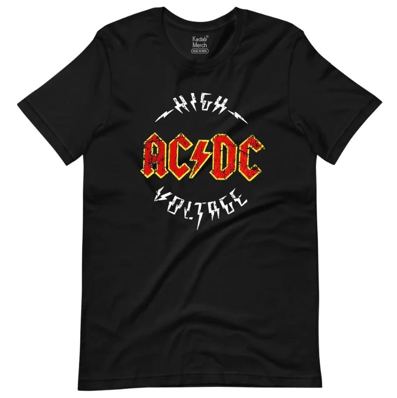 

Панк 80-х ACDC Американский винтаж Уличный винтаж Летняя мужская и женская футболка с коротким рукавом#Цвет(3) XXXXXL