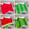Watermelon Texture Throw Lightweight Soft Flannel Throw Blanket Summer Cooling AC Nap Blanket for Sofa Couch Bed Travel