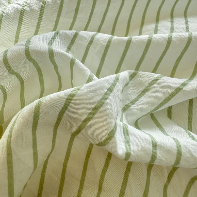 Pure Cotton Home Textile Striped Bedding Set Simple Soft Duvet Cover Sheet Pillowcase Ins Style Bed Linens Queen King Size