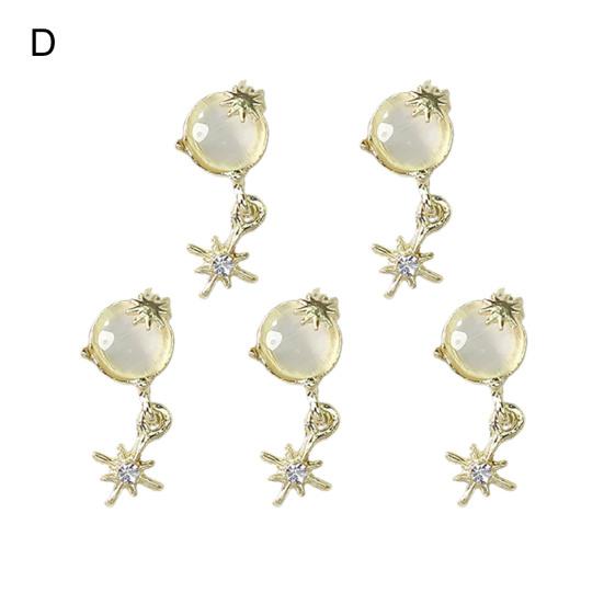 

5 шт./компл. украшения для ногтей DIY ювелирные изделия нейл-арт легкий блестящий лак маникюр аксессуары для нейл-арта D