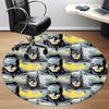 1pc Batman Mask Office Round Area Rug, Under Office Chairs Bedroom Living Room Home Decor, Room Deco, Available in Various Sizes044