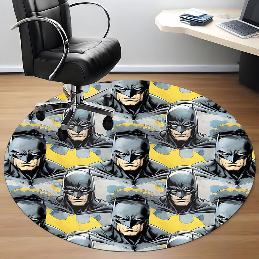 1pc Batman Mask Office Round Area Rug, Under Office Chairs Bedroom Living Room Home Decor, Room Deco, Available in Various Sizes044