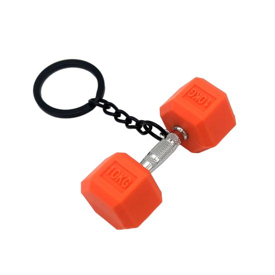 Mini Dumbbell Pendant Keychain Bag Cell Phone Wallet Durable Decorative Keyring Handbag Car Decoration Accessory