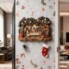 Wooden Wall Keychain Hanging Classic Wooden Nativity Shared Holder Keychain Ornament Key Up Movie Keychains Hooks Scene Han T9O6