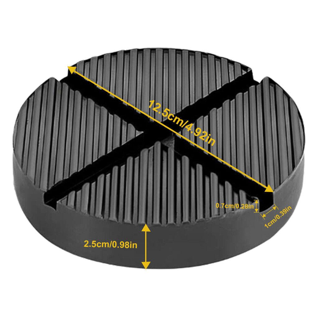 12.5cm Floor Slotted Car Rubber Jack Pad Frame Protector Guard Adapter Jacking Disk Pad Tool for Pinch Weld Side Lifting Disk