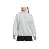 Sportswear Collection Solid Color Half-Zip Stand Collar Pullover Long Sleeve Sweatshirt Women Sweatshirt Birch Light-Silver-Gray FV7807-051