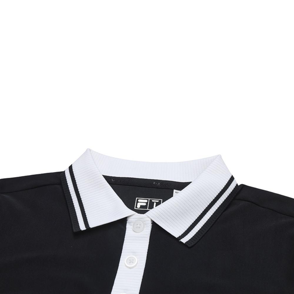 FILA Golf Series Trendy Versatile High Elastic Comfortable Short Sleeve Polo Shirt Women tops A11W535110F-NV