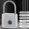 1 Set Waterproof Door Lock Keyless Usb Charging Fingerprint Lock Smart Padlock 0.5Sec Unlock Portable Anti-Theft Padlock