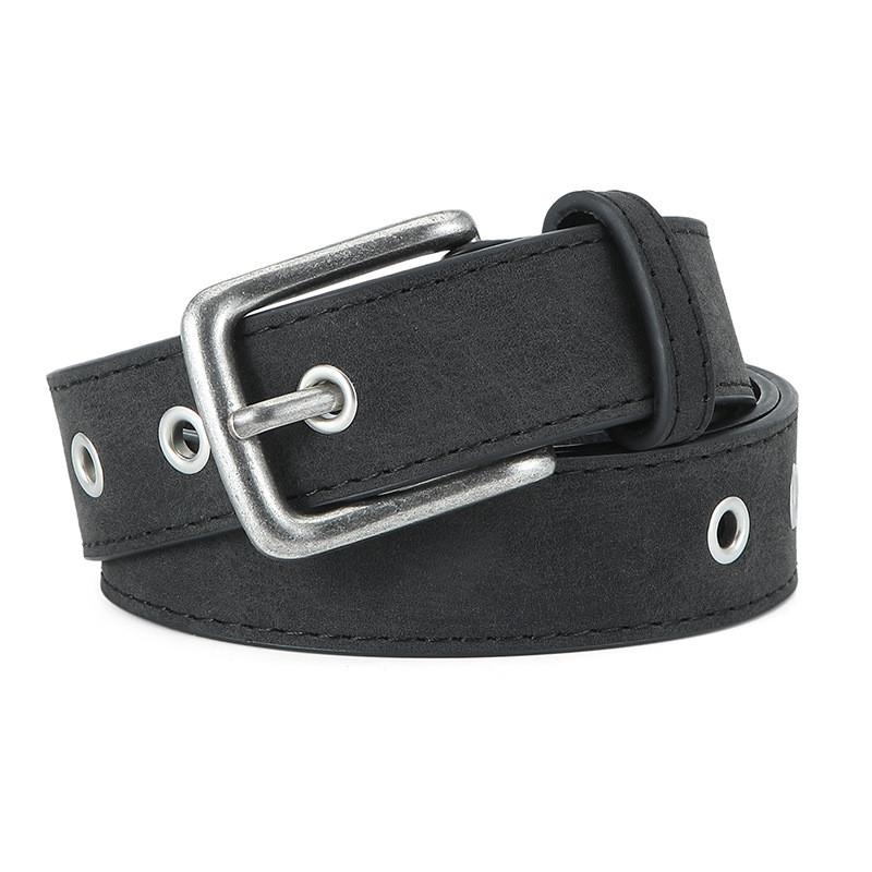 Classic Retro Women's Pu Leather Belt With Sturdy Alloy Buckle For Timeless Chic