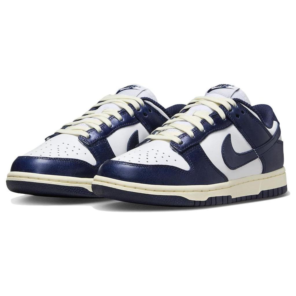 Nike Dunk Low Premium WMNS Vintage Navy White Midnight Navy Coconut Milk Women's Sneakers FN7197-100