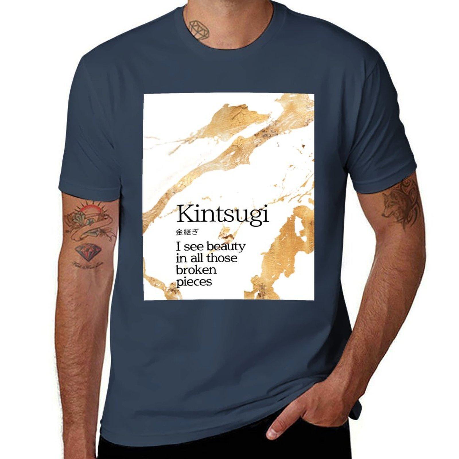 

Классическая футболка Kintsugi Повседневная свободная футболка для ежедневного ношения S