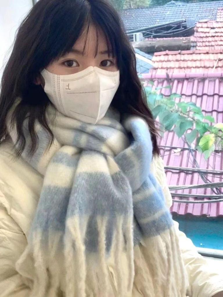 Dámský kostkovaný šátek v korejském stylu - Módní, Všestranný, Zesílený pletený nákrčník