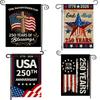 4PCS 250 Anniversary USA American Flag 12 X 18 Inch Patriotic Banner Patriotic Yard Sign for 4th of July Decorations