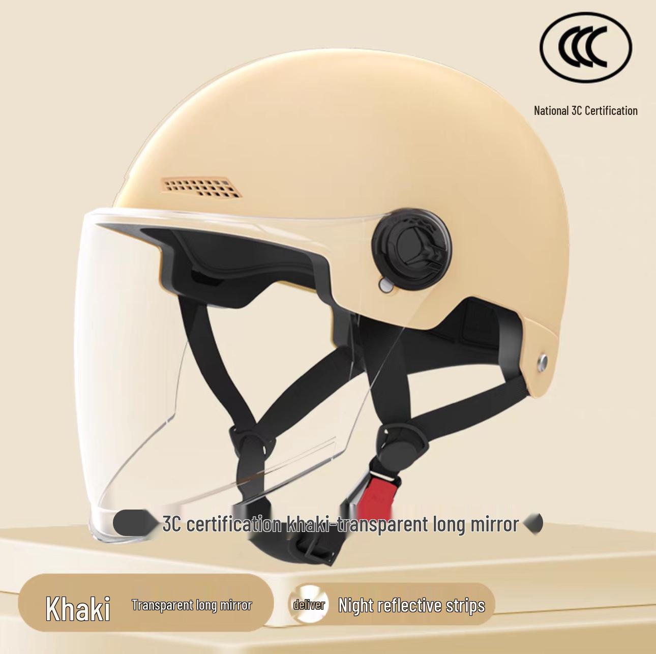 

Сертифицированный 3C Универсальный Электрический Транспорт HD Полушлем для Мужчин и Женщин – Все Сезоны One Size