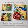 Peacock, floral, vibrant. Bedding Duvet cover sets Duvet covers Pillowcases gifts (1 * Duvet Cover 2 * Pillowcases, without duvet insert)