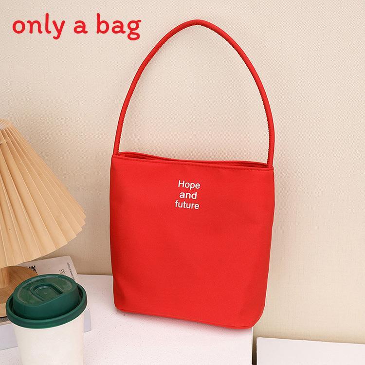 Nylon Letter Bag For Women With Zipper Closure For Daily Use