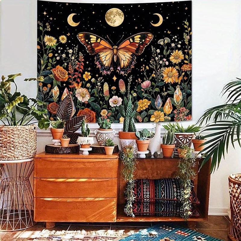 Butterfly Moon Tapestry Background Cloth Hanging Cloth Bedroom Bedside Decorative Wall Cloth Rental Dormitory Tapestry