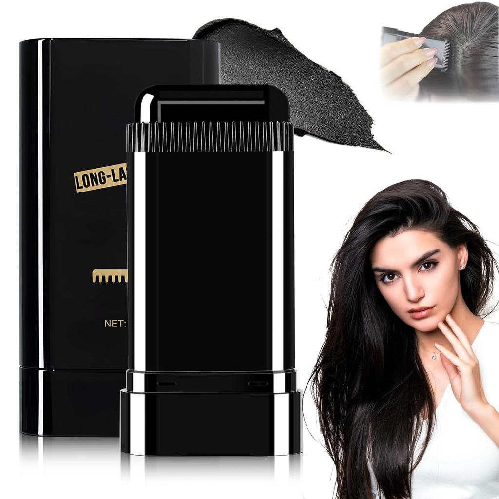 Neuer Haarfärbe-Kamm-Stift, Wasserdicht und Schweißfest, Sofortiger Haarfärbe-Stift, Grauhaar-Abdeckung für Männer & Frauen, Einfache Anwendung (SCHWARZ)