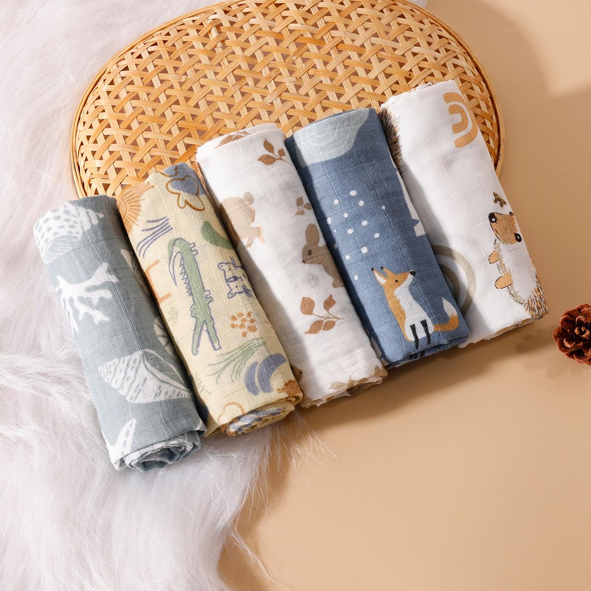 

HappyFlute Новые 5 шт./компл. 60*60 см супер мягкие муслиновые пеленки для кормления срыгивающая ткань для новорожденных из чистого хлопка салфетки для мытья лица и рук ребенка