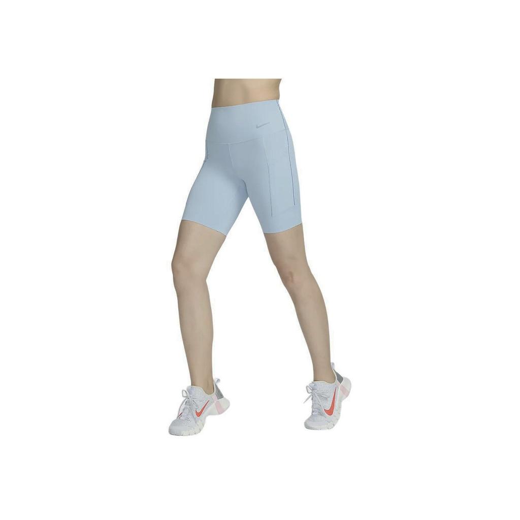 Nike Universal Journey Series Solid Quick-Dry High-Waisted Cycling Shorts Women Shorts Light-Blue DQ5995-441