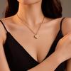 GEMCHIC Women's Stainless Steel Love Heart Shell Star Vacuum Plated Necklace Choker Chain