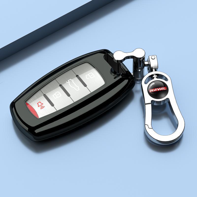 Premium TPU Key Cover Haval H9 2017-2023 Full Protection With Leather Rope Or Metal Clip Optional Haval H9
