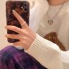 European American Novel Simple Rainbow Love- Pendant All-match Clavicle Chain Adjustable Long Chain Cold Wind Necklace