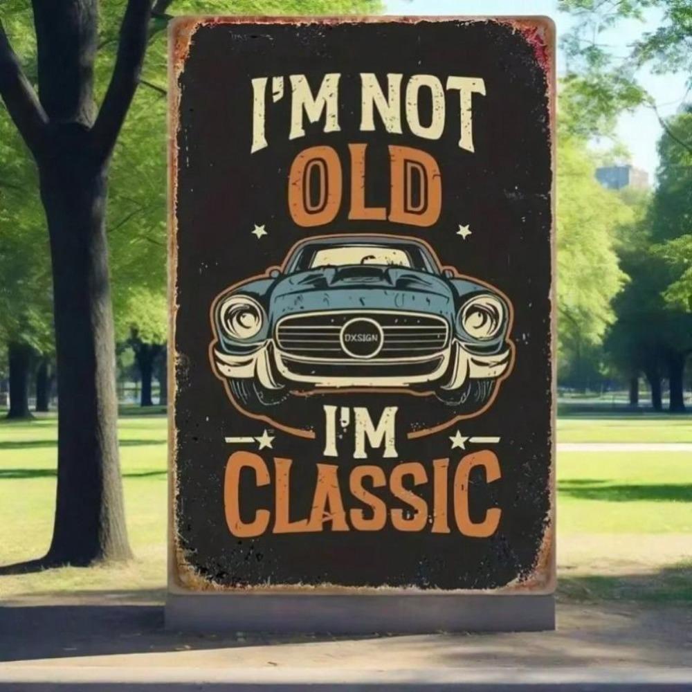 Vintage Classic Car Tin Sign Wall Art Metal Poster Gift for Men