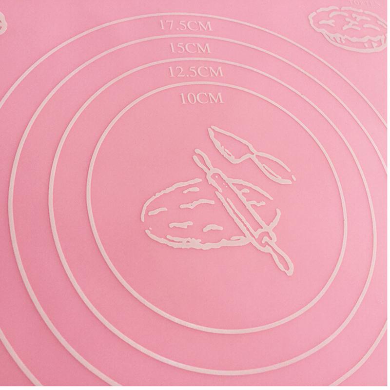 Silicone Rolling Cut Mat Fondant Clay Pastry Icing Dough Cake Tool Sugarcraft