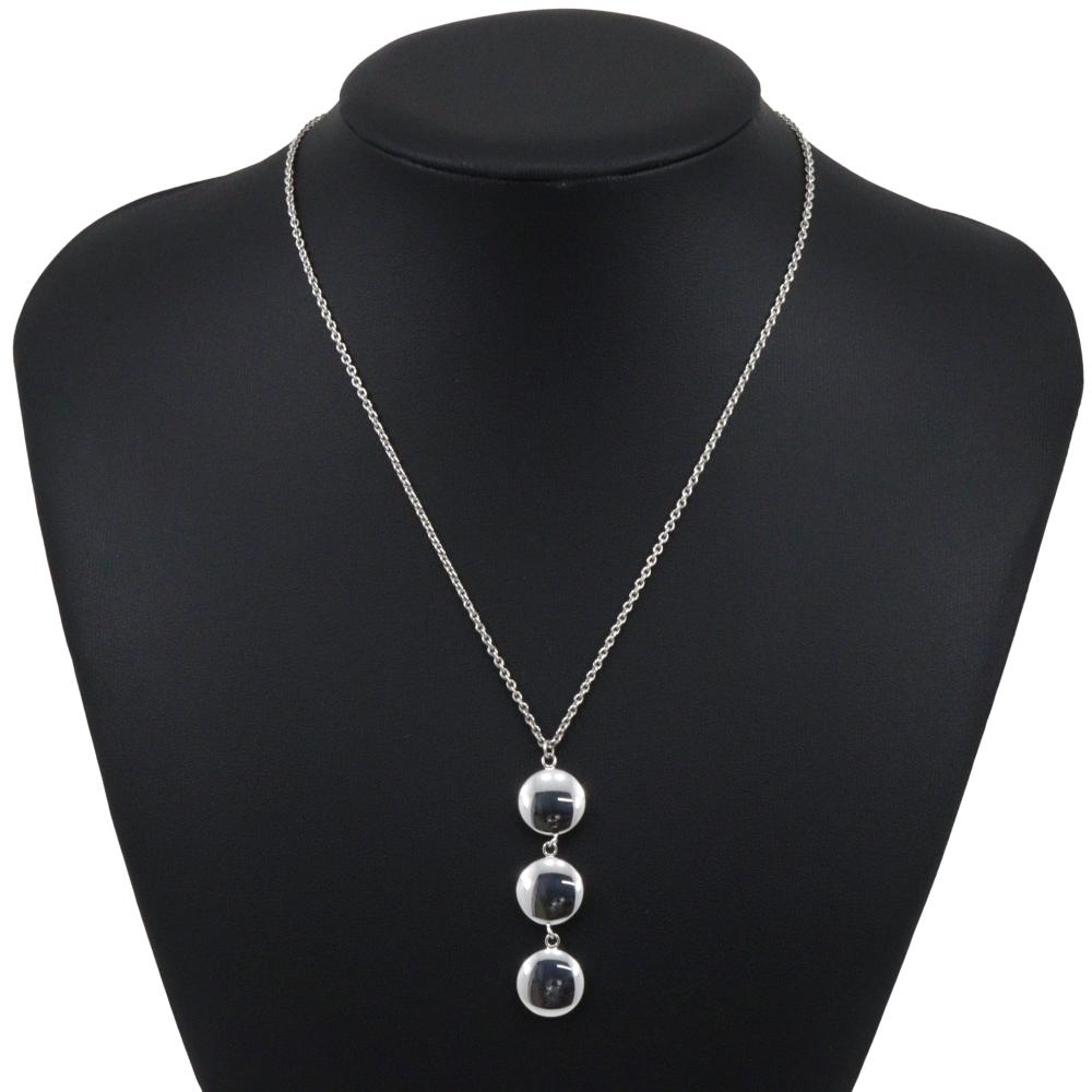 TIFFANY&Co. Triple Circle Drop Necklace Silver925 13.0g Women Used