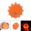 Rotating LED Warning Lights - 3pcs: Orange Car Safety & Traffic Alerts