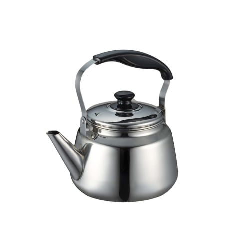 Pearl Metal Fretty 2 Wide-Mouth Kettle, 3.0L, with Tea Strainer and Mesh, Induction Compatible, Stainless Steel, H-1236