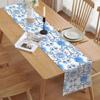 Blue and White Porcelain Tabletop Flag, Chinese Pattern Dining Mat, Living Room Dining Table Decoration, Tablecloth, Tablecloth