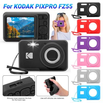 Pour KODAK PIXPRO FZ55 Sacoche d'appareil photo ajustée avec dragonne Housse d'appareil photo légère Résistante à l'usure Étui de protection pour appareil photo de voyage en extérieur