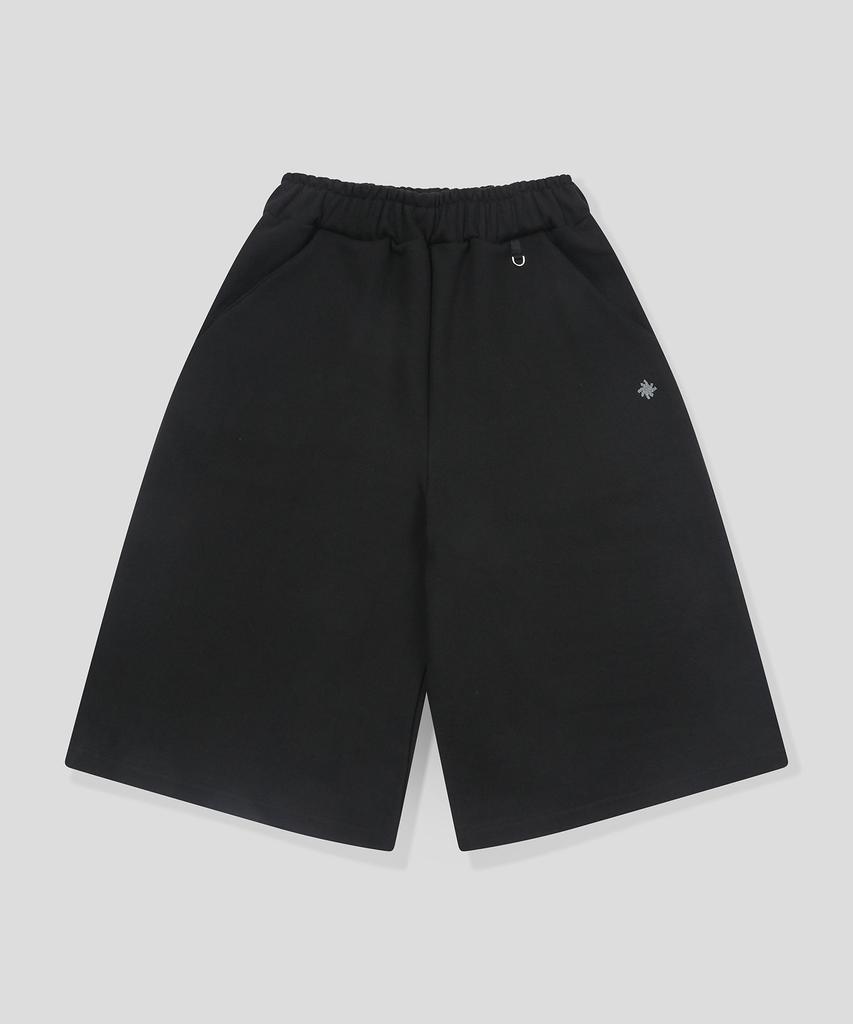 SLOW RECORD HOUSE 04 Bermuda Sweatpants_Black
