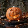 Halloween LED Kürbis Laterne Gruseliges Gesicht Leuchtende Plastik Kürbis Lampe Batteriebetrieben Tisch