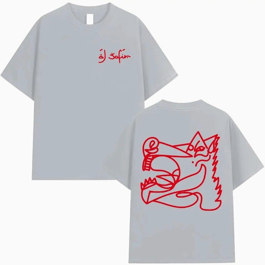 

2026 Rapper Al Safir Tour Graphics Short Sleeve Tshrit Unisex Harajuku Tide Tshirts Casual Style Y2K T Shirt Unisex Teenagers S