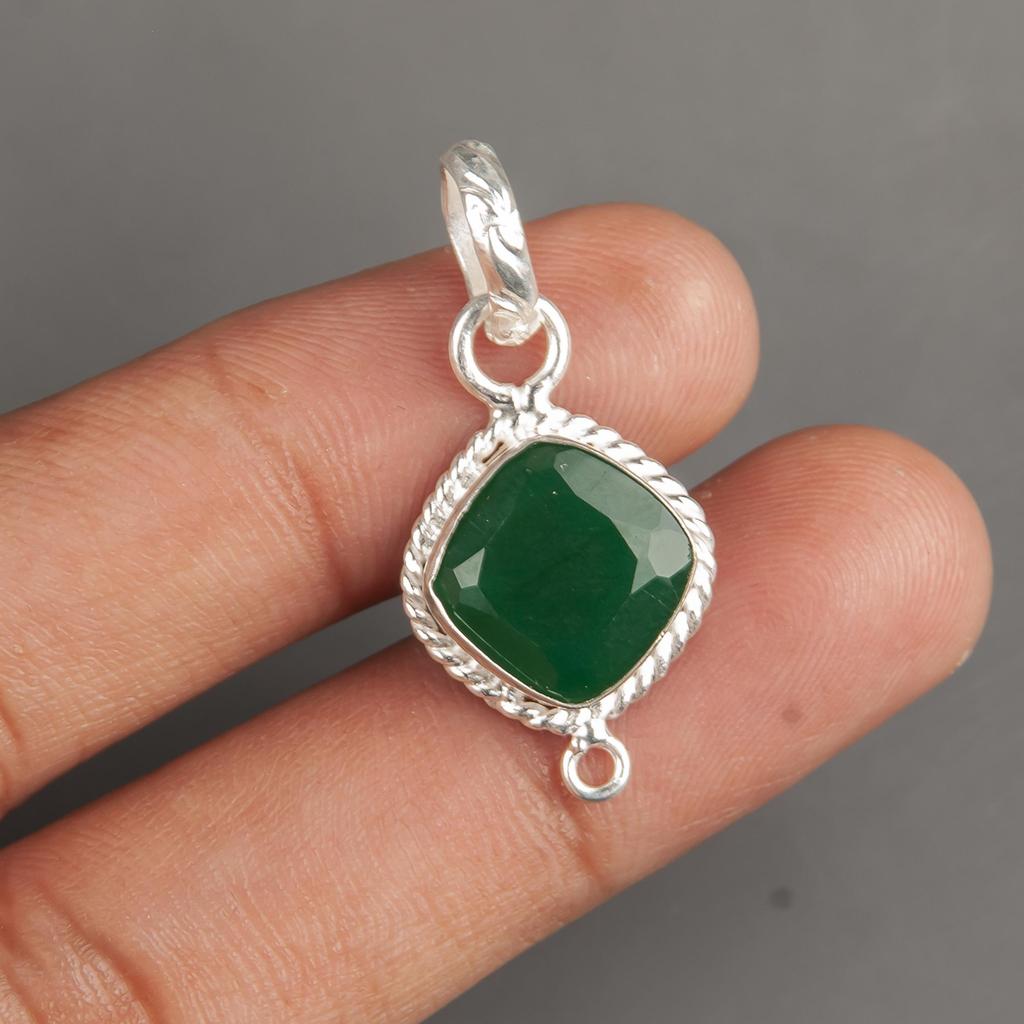 Green Onyx 925 Solid Sterling Silver Pendant, Handmade Gemstone Pendant Jewelry, Gifts For Wife Brand New Pendant