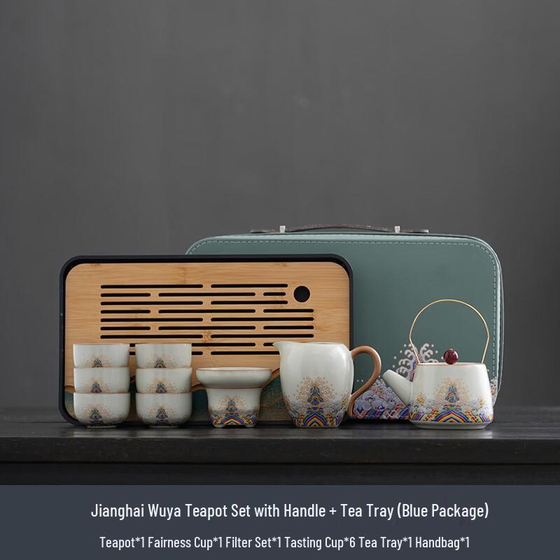 Yellow Ru Kiln Portable Gongfu Tea Set