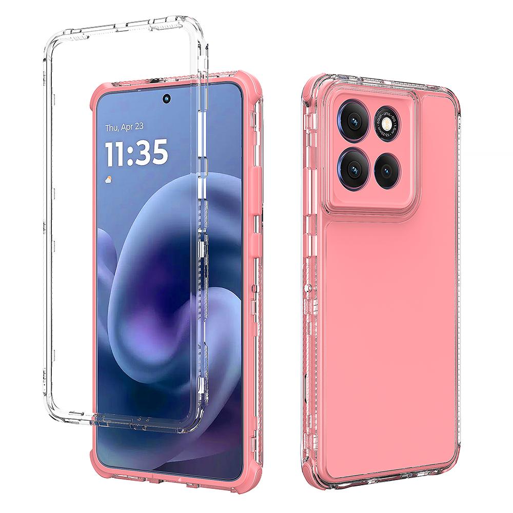

for Moto G86 5G Phone Clear Case,3 in 1 Hybrid Airbag Corners Shockproof Bumper Protective Phone Cover For Motorola G56 5G,G06 Pc + tpu&Motorola Moto G86