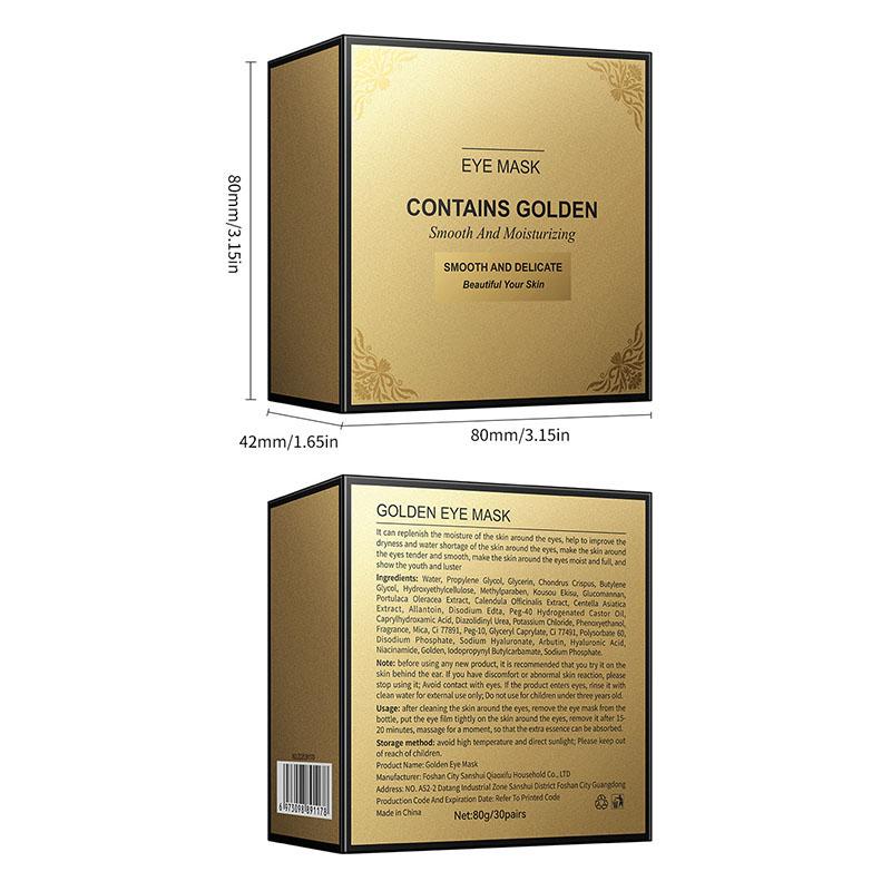 Gold Infused Eye Mask Pads Set, Hydrating Collagen Treatment for Dark Circles, Anti-Aging 60-Piece Skincare Universal