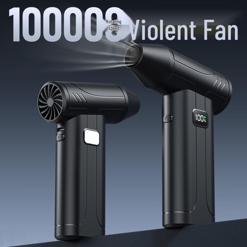 Portable High-Speed USB Charging Mini Fan with Digital Display 160*121*42MM