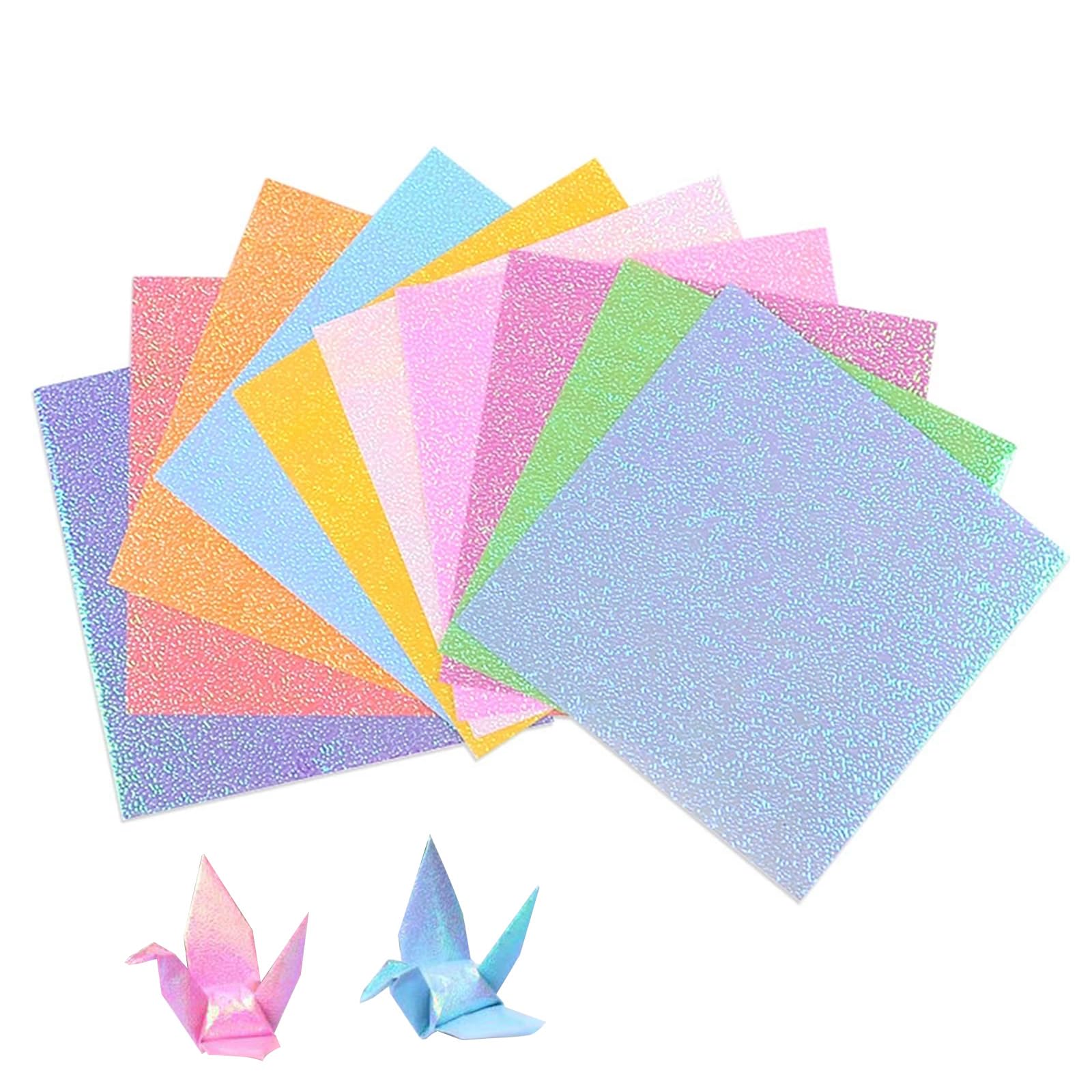

Koundeneko Sparkly Origami Approximately 10 Set of 200 Stylish Pearl Origami Colorful for Paper Thousand DIY Party Handmade Craft Paper, Colors,