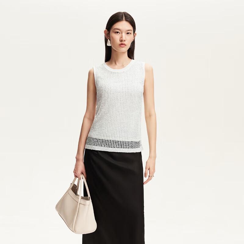 

VEROMODA Lurex Sleeveless Round Neck Knit Top S