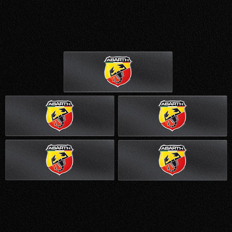 2/5/10 szt. Naklejka z logo samochodu Naklejki na konsolę środkową Akcesoria samochodowe do Fiat Abbas 124 125 500 Abarth Palio Punto Stlio Tipo Panda Doblo
