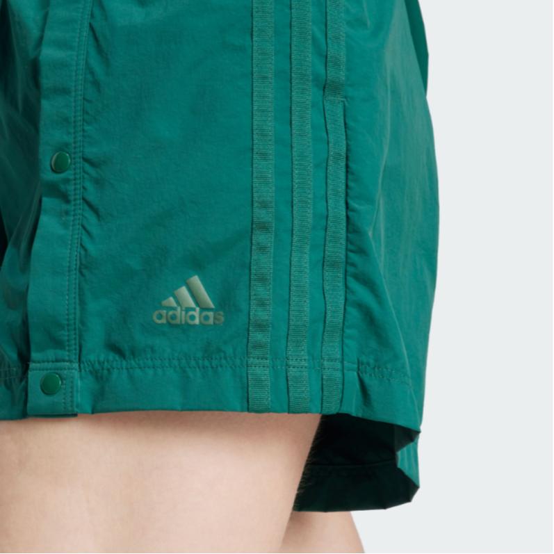 Adidas Tiro Snap-Button Shorts With Elastic Waist and World Cup Straight Cut Women Shorts Forest-Green IM5015
